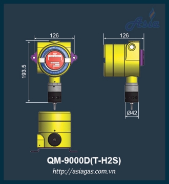 Đầu dò khí Hydro Sulfua hiển thị nồng độ QM-9000D(T-H2S)