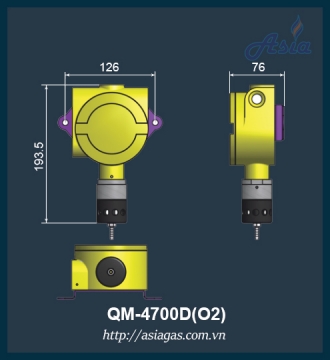 Đầu dò khí oxy O2 phòng nổ QM-4700D(O2)